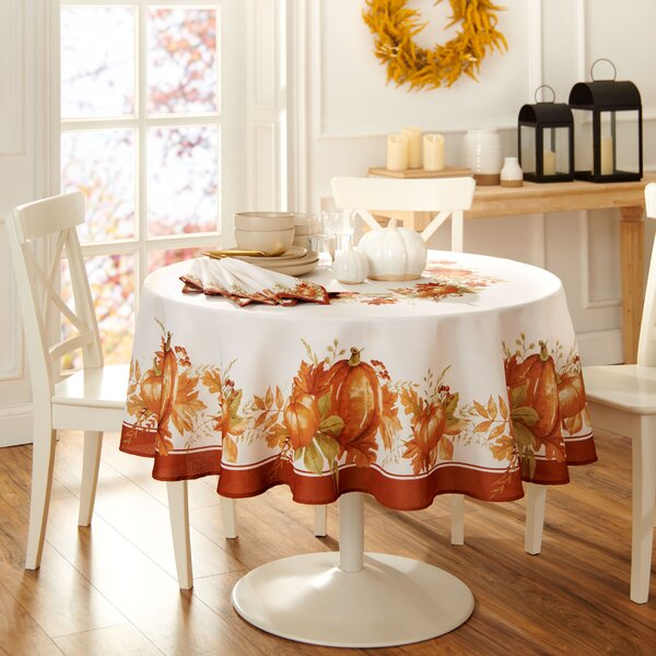 Fall round store tablecloth